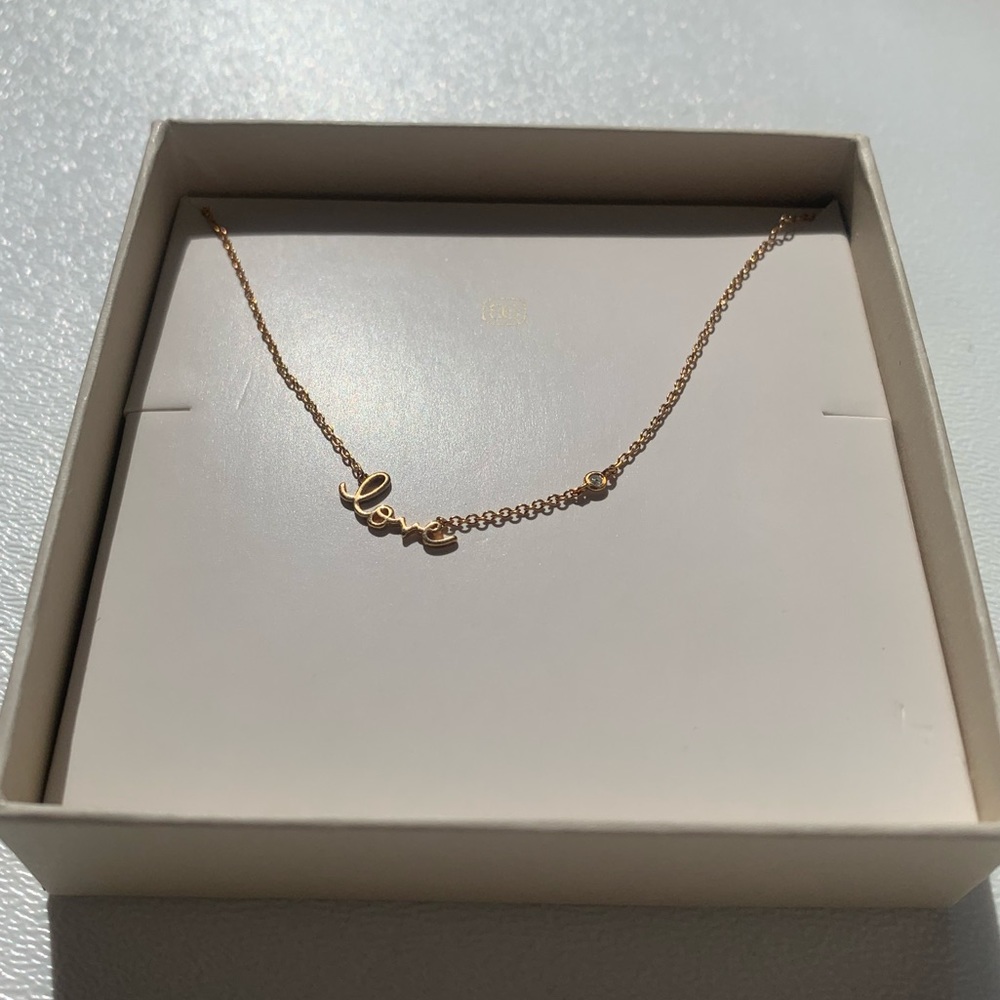 NIB Shy by Sydney Evan Love Necklace